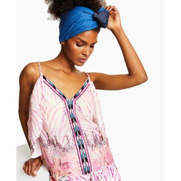 INC International Concepts Luxe Flutter Embroidered Camisole Top Bohemi - Picture 2 of 3